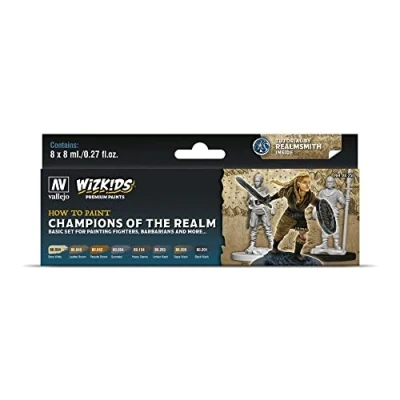 Immagine di Acrylicos Vallejo WizKids Champions of the Realm 080250 Set di colori, 8 x ml