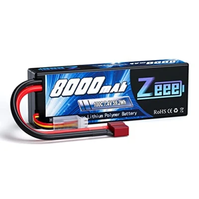 Immagine di Zeee 2S Lipo Batteria 7,4V 100C 8000mAh RC Hardcase con Connectore Deans T Spina per Evader BX Veicolo Auto LKW Truggy Nave Modells Hobby