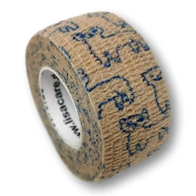 Immagine di LisaCare cerotto, 2 rotoli cerotto per ferite, bambini, in rotolo, elastico e senza colla, larghezza 2,5 cm (confezione da 2, alpaca)