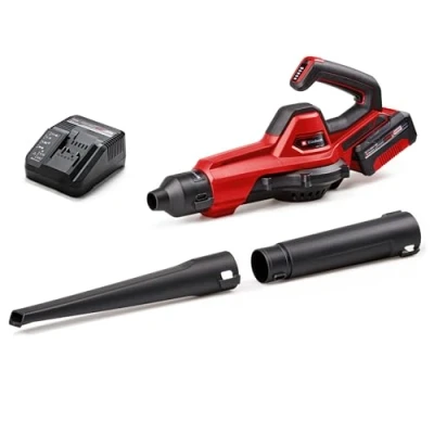 Immagine di Einhell Cuffia universale senza fili GE UB 18/250 Li E (1 X 4,0 Ah) Power Change (18 V, 250 km/h velocità dell&#039;aria, 3 pezzi, con indicazione LED, 1 batteria da Ah, caricabatteria)