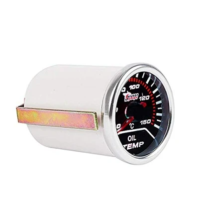 Immagine di Mintice 12V Auto 2&quot; 52mm Universale LED Bianco Leggero Manometro Temperatura Olio Indicatore Calibro Motore Misuratore Meter Fumo Tinta Len