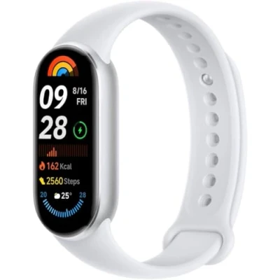 Immagine di Xiaomi Smart Band 9 Braccialetto di attività, autonomia fino a 21 giorni, display AMOLED con frequenza aggiornamento 60 Hz, sensore cardiaca, Argento