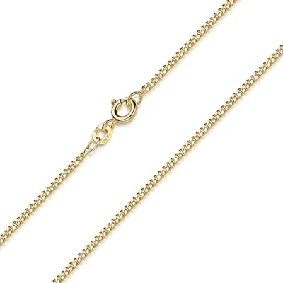 Immagine di MATERIA by Matthias Wagner Collana a maglia barbazzale Oro 1,7 mm in argento sterling 925 placcato K123, Giallo, Nessuna pietra preziosa