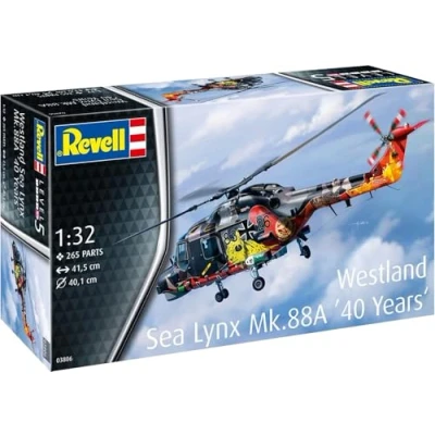 Immagine di Revell 03806 Westland Sea Lynx MK.88 (edizione speciale 40 anni) in scala 1:32, non costruito/non verniciato, modellato