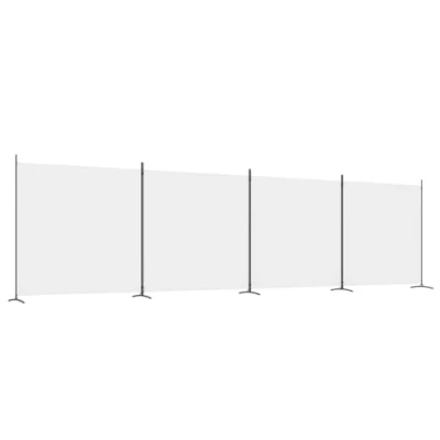 Immagine di vidaXL Divisorio a 4 Pannelli Bianco 698x180 cm Tessuto