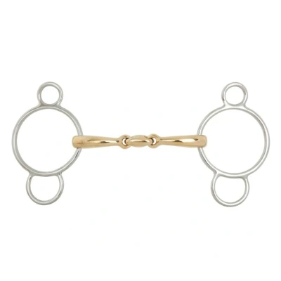 Immagine di BR Filetto Pessoa Rotto Doppio Contatto Morbido 14 mm Ø Anello Intermedio 70 11,5 1 Colore Grigio