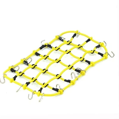 Immagine di WANGCL Rete da carico RC Accessori per Portapacchi Elastica con Gancio Auto 1/10 Crawler Monster Trucks Compatibile D90 SCX10 90046 Traxxas TRX 4 Giallo