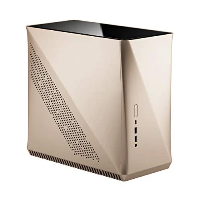 Immagine di Fractal Design Era ITX Gold Tempered Glass Top Panel Mini Computer Case Small Form Factor Water Cooling Ready USB Type C Aluminium