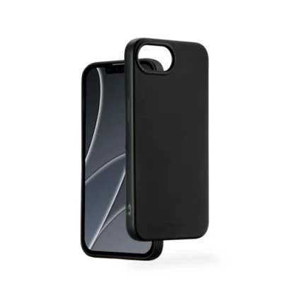 Immagine di Hama custodia per iPhone 16e (custodia cellulare, antiurto, antigraffio, elegante posteriore morbida, sottile, compatibile con ricarica wireless), colore: nero