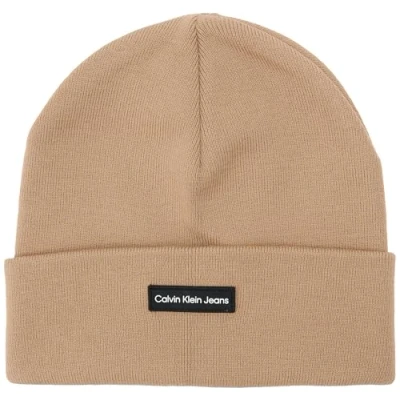Immagine di Calvin Klein Jeans Patch Beanie Unisex Berretto, Taglia: One Size, Travertine