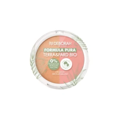 Immagine di Deborah Terra &amp; Fard Formula Pura, con materie prime Biologiche e Vegane Scalda il colorito dona un finish radioso Ideale per pelli sensibili Colore n.1 Light, 9 gr