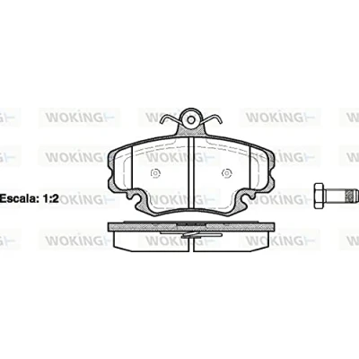 Immagine di ROADHOUSE 2141.20 Kit pastiglie freno Assale anteriore con molla RENAULT: CLIO 2, TWINGO 1, DACIA: Logan I MCV, Sandero I, Sedan