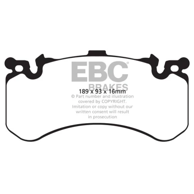 Immagine di EBC Brakes DP42158R Kit pastiglie freno Assale anteriore AUDI: A6 C7 Avant, A7 Sportback, Sedan