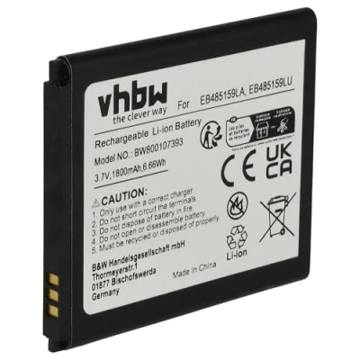 Immagine di vhbw 1x batteria compatibile con Samsung Galaxy Xcover II, 2 smartphone cellulare (1800mAh, 3,7V, Li Ion)