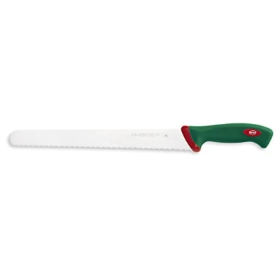 Immagine di Sanelli Premana Professional Coltello Pane, Acciaio Inossidabile, Verde/Rosso, Lama 32 cm