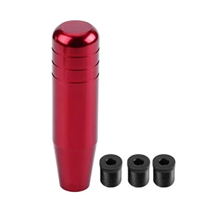 Immagine di pomello auto tuning+pomello cambio universale+pomello tuning del cambio, leva universale manuale in lega di alluminio per auto, 13 cm(rosso)