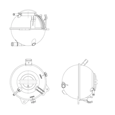 Immagine di NRF 454082 Vaschetta Radiatore con sensore, calotta/coperchio SKODA: Octavia 2 Combi, Yeti, SEAT: Leon II Hatchback, AUDI: A3 Hatchback