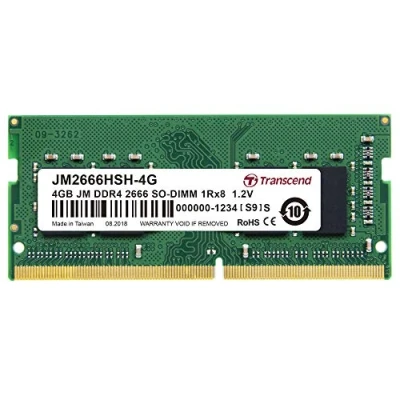 Immagine di Transcend JM2666HSH 4G Modulo di memoria DDR4 2666 MHz, 4 GB, 1 x DDR4, 260 Pin So DIMM