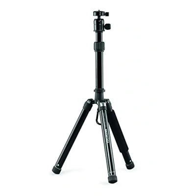 Immagine di Cullmann 52525 Treppiede da viaggio mobile Neomax 240 con supporto per smartphone (altezza d&#039;estensione 112 cm, dimensioni imballo 25,5 capacità di carico 3kg, peso 666g)