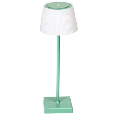 Immagine di Aigostar Lampada da Tavolo Senza Fili Ricaricabile USB, Scrivania Dimmerabile Touch, 3 Modalità di Colore, Comodino IP54 Impermeabile per Interno e Esterno Verde