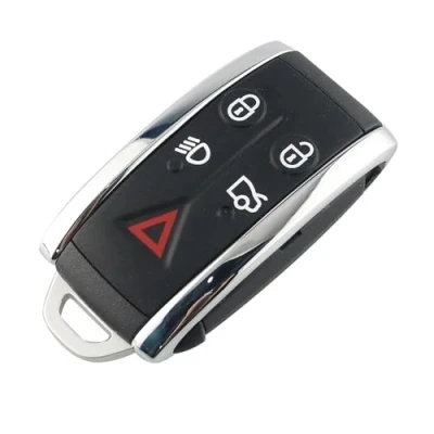 Immagine di 5 bottoni Smart Remote Key Shell Case Fob custodia chiave a guscio auto ricambio telecomando Alloggiamento Fit Jaguar XF XK XKR X Type S 2007 2008 2009 2010 2012