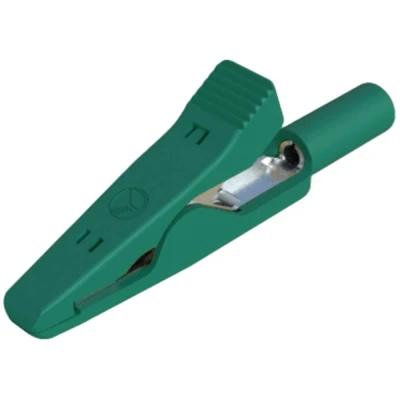 Immagine di SKS Hirschmann MA 1 Mini Morsetto a clip/coccodrillo Verde Campo di serraggio max.: 4 mm Lunghezza: 41.5 pz.