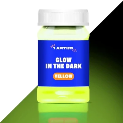 Immagine di 7 Artists Vernice Fluorescente al Buio Giallo 100 ml Fosforescente Colori Fluorescenti Glow in the Dark Paint Pittura Fluo Liquido