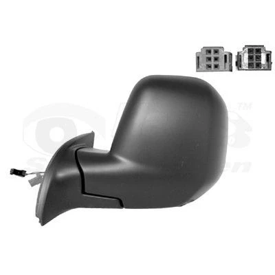 Immagine di Specchio retrovisore esterno Van Wezel 0905817 Sx con la prima mano completo, convesso, per regolazione elettrica specchio, termico