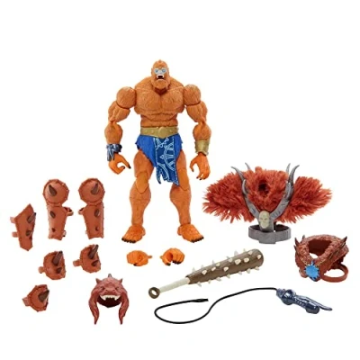Immagine di ​Masters of the Universe Masterverse Beast Man Action Figure, grandi dimensioni, accessori, elementi in pelliccia sintetica, MOTU da collezione, Giocattolo e regalo per Bambini 6+ Anni, HGW41