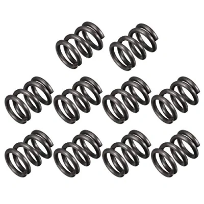 Immagine di sourcing map Compressione Molla 1.2mm Filo Diametro 8mm OD 10mm Libero Lunghezza Acciaio Estensione Nero 10Pz