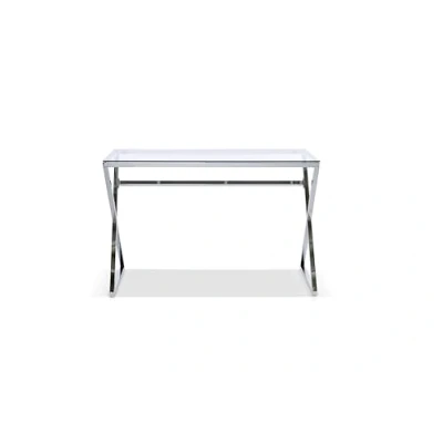 Immagine di Jahnke Xtra Desk Klarglas/Chrom Scrivania, temperato Ferro, Vetro Trasparente/Cromato, Taglia Unica