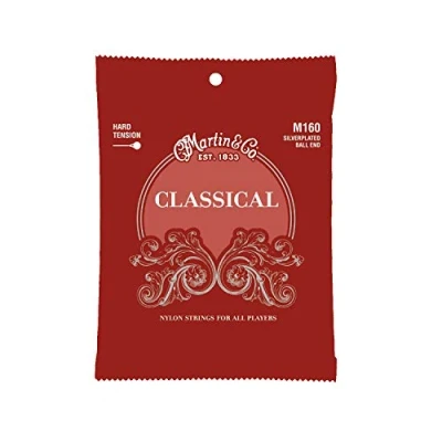 Immagine di Martin M160 CLASSICAL PLACCATO ARGENTO ALTA TENSIONE CON PALLA