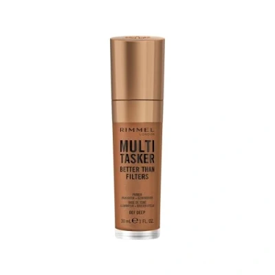 Immagine di Rimmel Multi Tasker Better Than Filters, 007 Deep, Primer Viso, Glow Booster e Illuminante, Formula Vegana, Leggera, Antietà, Pigmenti che Riflettono la Luce, Maxi Applicatore Soft Touch, 30ml (1oz)