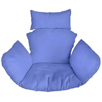 Immagine di cuscino per sedia amaca, in Rattan Cuscino, Dondolo Sospesa, con la testa di, rivestimento rimovibile, lacci attaccati, Blu [114]