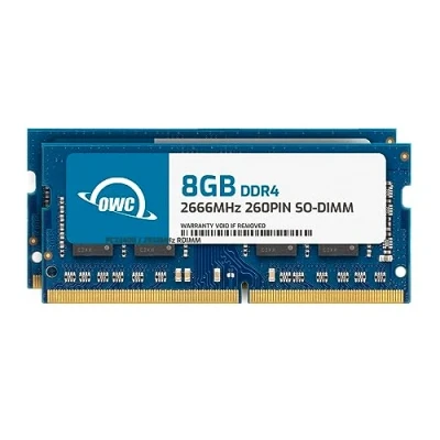 Immagine di OWC 16,0 GB (2 x 8 GB) 2.666 MHz DDR4 PC4 21300 SO DIMM Aggiornamento Memoria a 260 Pin, (OWC2666DDR4S16P), per iMac da 27 Pollici 2019 2020 (iMac19,1 iMac20,1 iMac20,2)