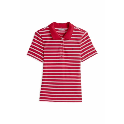 Immagine di Tommy Hilfiger Polo, Donna, Taglia: Large, Primary red ecru stp