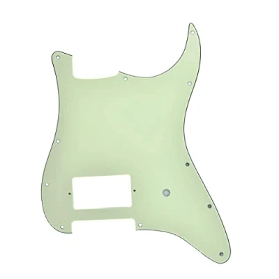 Immagine di Kaish Battipenna a 11 fori, ST Strat, un humbucker, per chitarra Fender Delonge, Verde menta 3 strati.