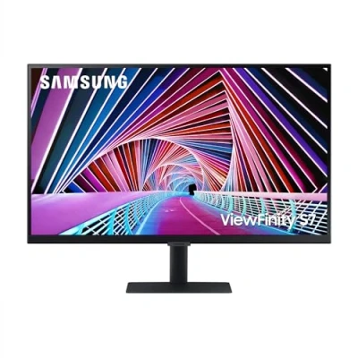 Immagine di Samsung Monitor HRM S70A, Flat, 27&quot;, 3840x2160 (UHD 4K), HDR10, IPS, Bezeless, 60 Hz, 5 ms, HDMI, USB, Display Port, Ingresso Audio, PIP e PBP, Eye Saver Mode, Flicker Free, Game Nero