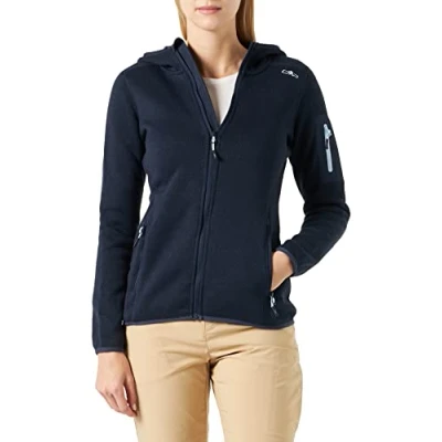 Immagine di CMP Giacca in Knit Tech da Donna con Cappuccio Fisso, B.Blue Cristall Blue, 42
