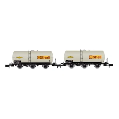 Immagine di ARNOLD HN6609 SNCF, confezione da 2 unità di carri cisterna a 3 assi, SHELL, ep. IV Freight Wagons