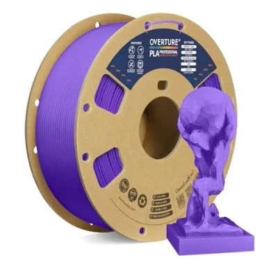 Immagine di OVERTURE PLA Plus (PLA+) Filamento 1.75mm, Toughness Enhanced Roll, Professionale Tenacia, 1kg Filamento(2.2lbs), Precisione Dimensionale 99% Probabilità +/ 0.03 mm (Viola)