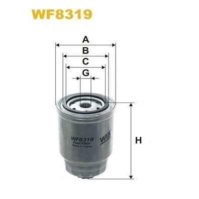 Immagine di WIX FILTERS WF8319 Filtro Carburante ad avvitamento NISSAN: NP300 Navara Pick up, TERRANO 2, Cabstar E Camion pianale / Telaio