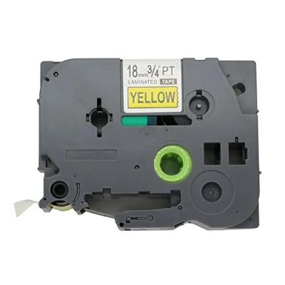 Immagine di BROVACS 1 confezione di nastro adesivo nero su giallo extra forte compatibile per Brother P Touch TZ S641 TZe 18 mm 3/4&quot; OPA1264