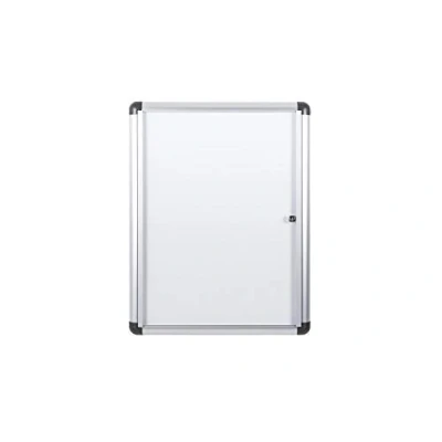 Immagine di Bi Office Bacheca Enclore Extra, Superficie Magnetica in Acciaio Laccato, Con Anta Battente Per Interni Alluminio, Dimensioni: 532 x 686 mm 4xA4