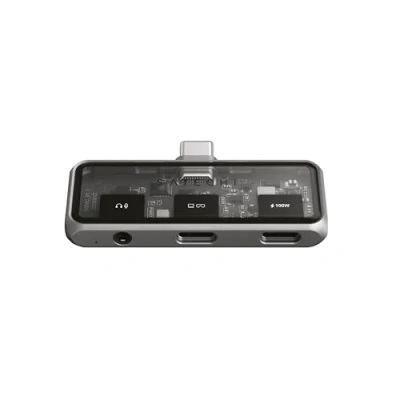 Immagine di SATECHI Mobile XR Hub, Adattatore USB C con Ricarica Pass Through da 100W, Trasferimento Dati a 10Gbps, Uscita Video per Occhiali XR/AR,Risoluzione 4K,Porta Audio Jack 3,5mm, Hub