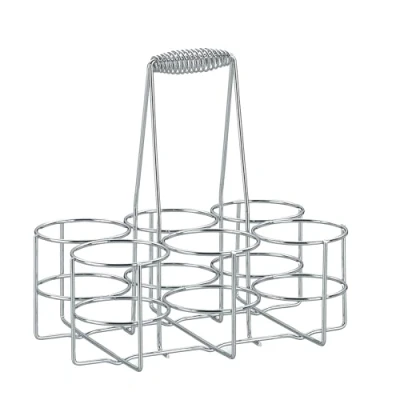 Immagine di Kela 49880 Cestello portabottiglie per 6 Bottiglie, Metallo Cromato, Loop, Metal, Argento, 31 x 21 cm