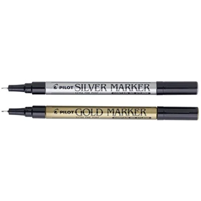 Immagine di Pilot Super colore Extra Fine Pennarelli Confezione da 2 Argento