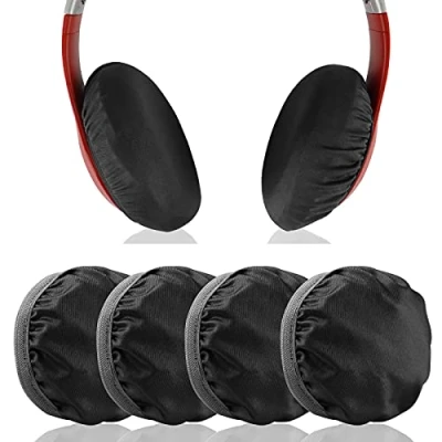 Immagine di Geekria Copri auricolari in tessuto/tessuto flessibili, estensibili e lavabili, adatti per cuffie intrauricolari/auricolari da 8 a 11 cm, palestra, allenamento (2 paia)
