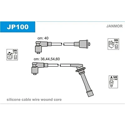 Immagine di JANMOR JP100 Kit Cavi Accensione DAIHATSU: Feroza Hard Top, Soft Top