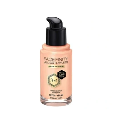 Immagine di Max Factor Fondotinta liquido Facefinity 3 in 1 All Day Flawless, SPF 20 40 avorio chiaro, 30 ml